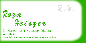 roza heiszer business card